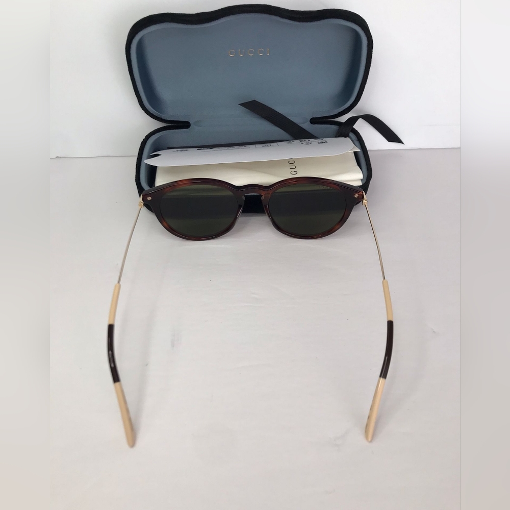 💯 original GG1048S002 Round Sunglasses Havana Gold - Picture 8 of 14
